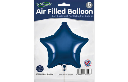 Star - Navy Blue - 9inch - packed 5 pieces - self sealing