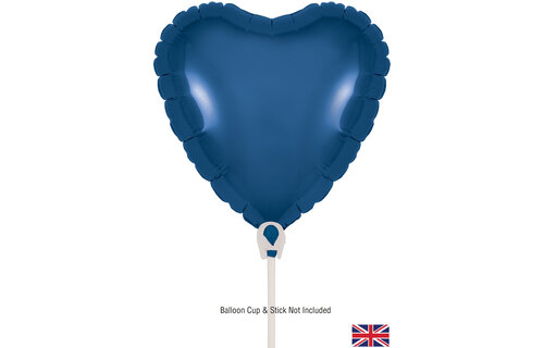Heart - Navy Blue - 9inch - packed 5 pieces - self sealing