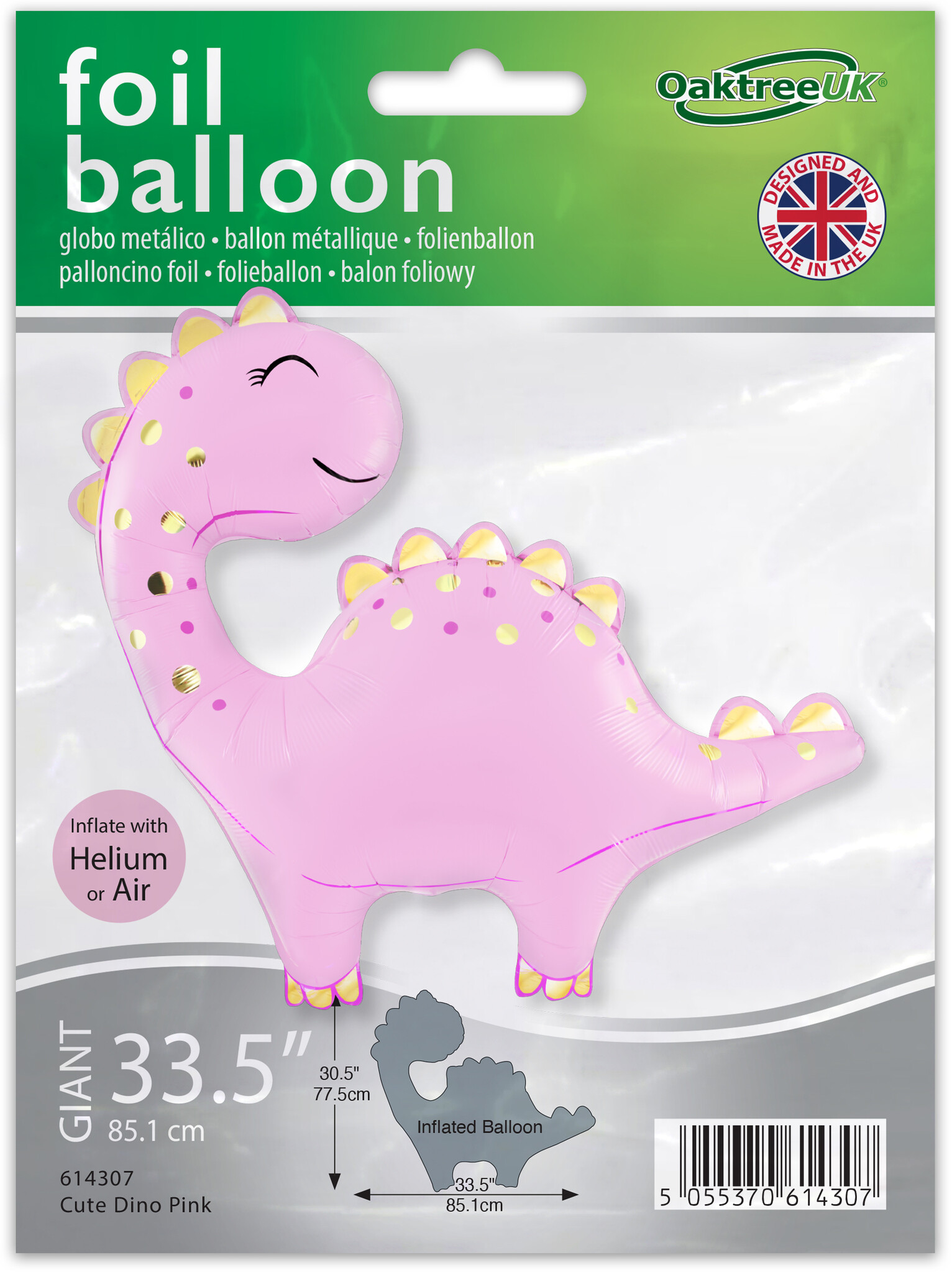 Cute Dino - Pink - 33.5 inch - Oaktree