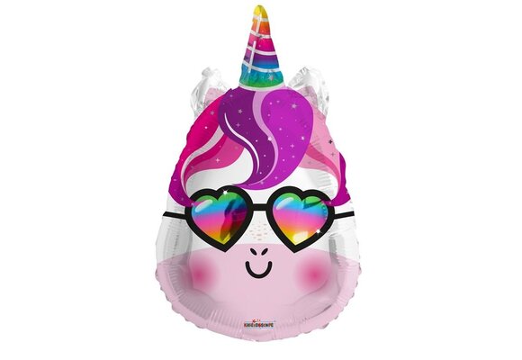 Unicorn - Head Glitter with Shades - K18"