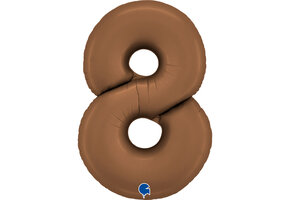 Cijfer Satin Chocolate 8 - G40"/101cm