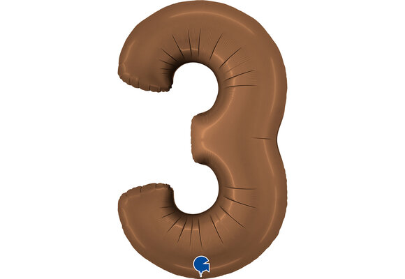 Cijfer Satin Chocolate 3 - G40"/101cm