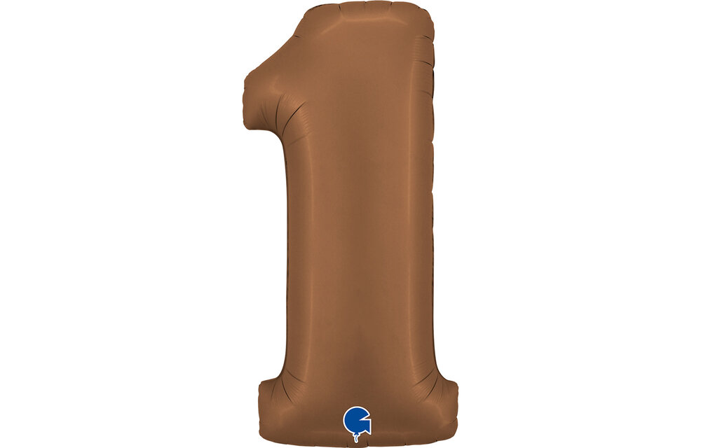 Cijfer Satin Chocolate 1 - Grabo - 40 inch