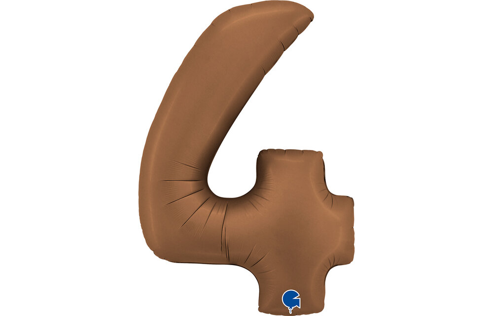 Cijfer Satin Chocolate 4 - Grabo - 40 inch