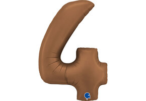 Cijfer Satin Chocolate 4 - Grabo - 40 inch
