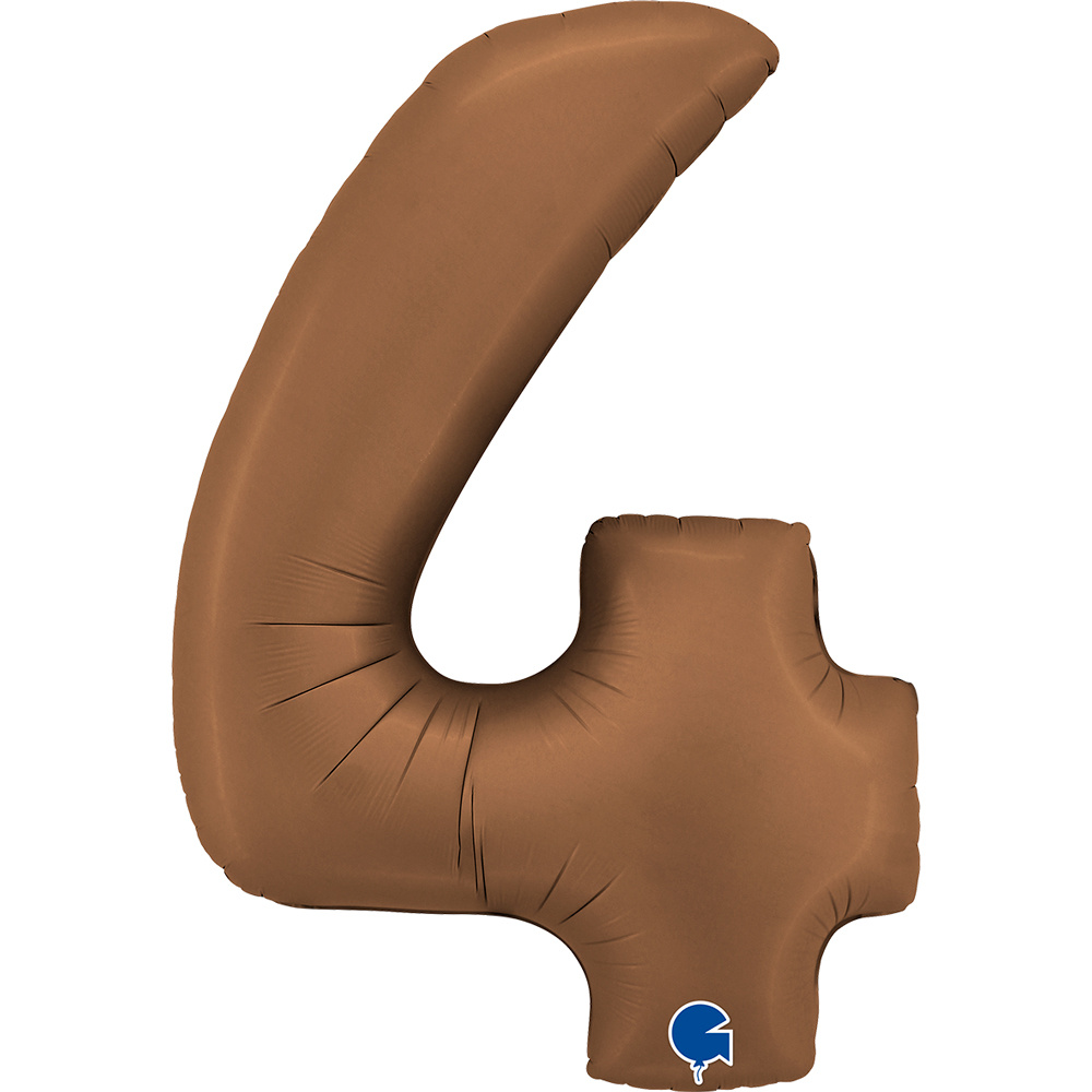 Cijfer Satin Chocolate 4 - Grabo - 40 inch