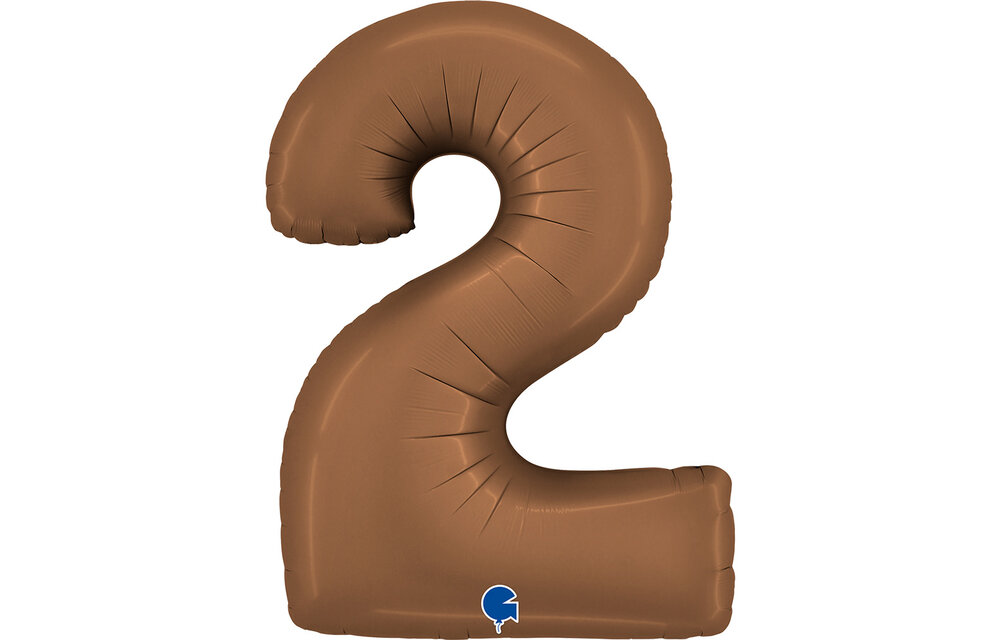 Cijfer Satin Chocolate 2 - Grabo - 40 inch