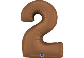 Cijfer Satin Chocolate 2 - Grabo - 40 inch