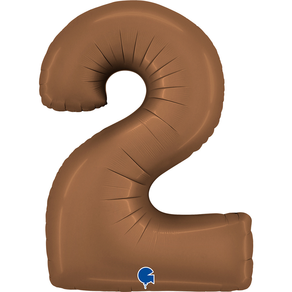 Cijfer Satin Chocolate 2 - Grabo - 40 inch