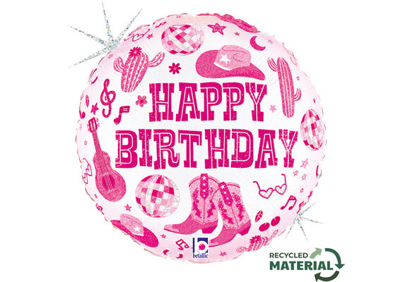 Birthday - Disco Cow Girl - 18 inch - Betallic