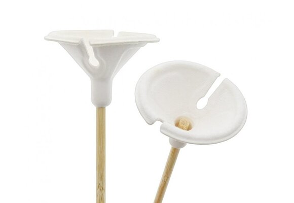 Cups & Sticks - Bamboo & Paper - 30cm - 100 pcs