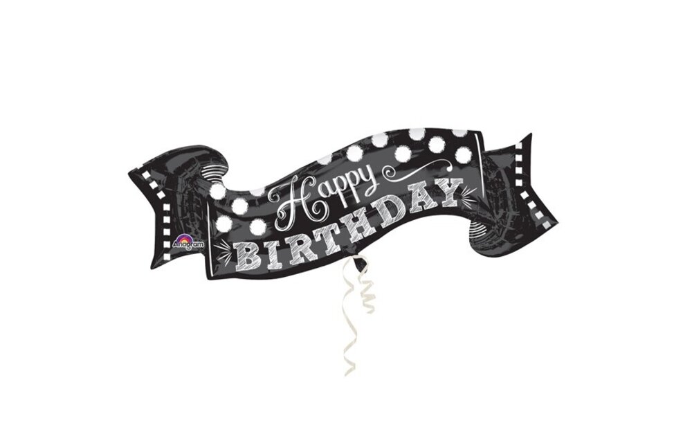 Chalkboard - Happy Birthday - 40x19inch - Anagram