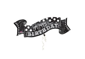 Chalkboard - Happy Birthday - 40x19inch - Anagram