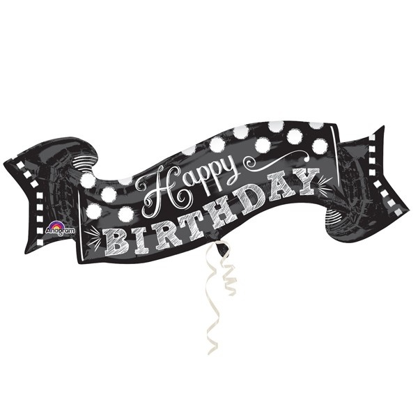Chalkboard - Happy Birthday - 40x19inch - Anagram