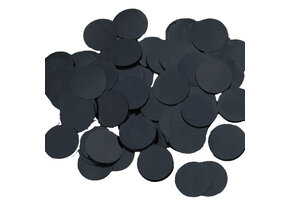 Confetti 15mm - Metallic Black - 100 gram