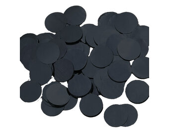 Confetti 15mm - Metallic Black - 100 gram