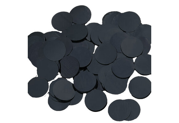 Confetti 15mm - Metallic Black - 100 gram
