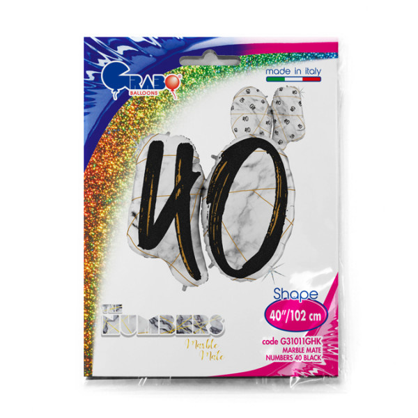Marble Black - Number 40 - 36 inch - Grabo