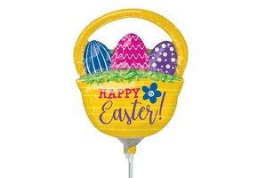 MICRO - Easter Basket with Eggs - 14 inch - Anagram
