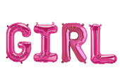 Word - GIRL - Fuchsia - 16"/40cm - selfsealing