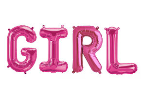 Word - GIRL - Fuchsia - 16"/40cm - selfsealing
