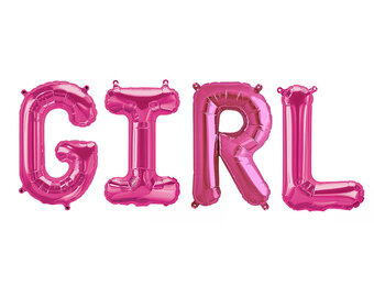 Word - GIRL - Fuchsia - 16"/40cm - selfsealing