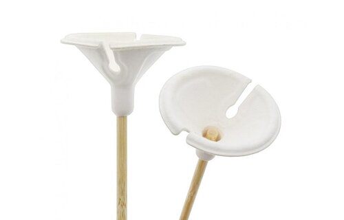 Cups & Sticks - Bamboo & Paper - 30cm - 10 stuks