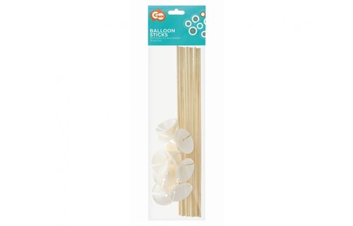 Cups & Sticks - Bamboo & Paper - 30cm - 10 stuks