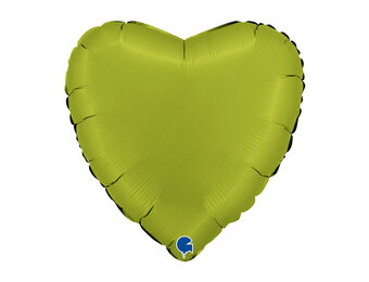 Heart - Satin Matcha Latte - 18 inch - Grabo