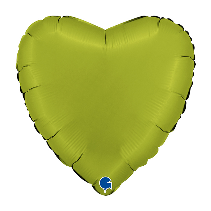 Heart - Satin Matcha Latte - 18 inch - Grabo
