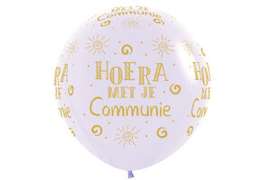 Sempertex 36 inch  - Hoera met je Communie - Pastel Matte Lilac - 1 ct