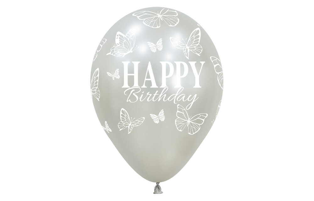 Sempertex 12 - Happy Birthday - Enchanted Butterflies - SILK - 25 pcs