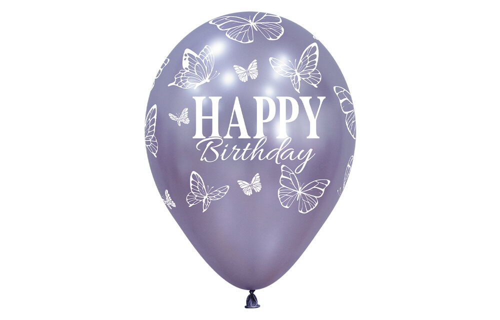 Sempertex 12 - Happy Birthday - Enchanted Butterflies - SILK - 25 pcs