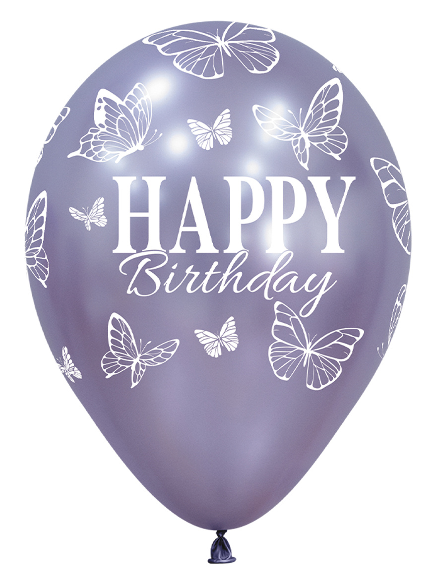 Sempertex 12 - Happy Birthday - Enchanted Butterflies - SILK - 25 pcs