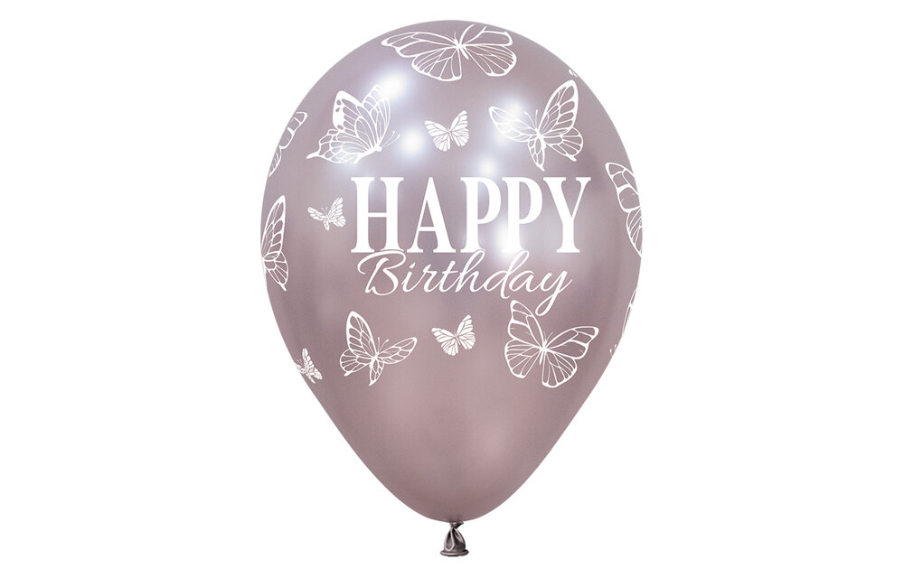Sempertex 12 - Happy Birthday - Enchanted Butterflies - SILK - 25 pcs