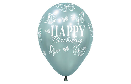 Sempertex 12 - Happy Birthday - Enchanted Butterflies - SILK - 25 pcs