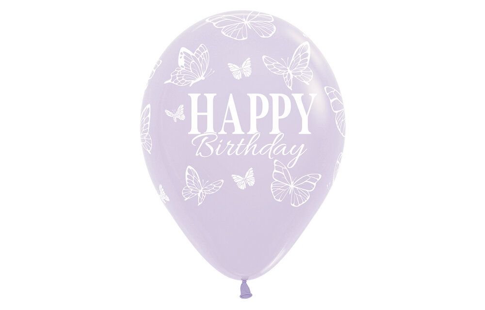Sempertex  12 - Happy Birthday - Enchanted Butterflies -25 pcs