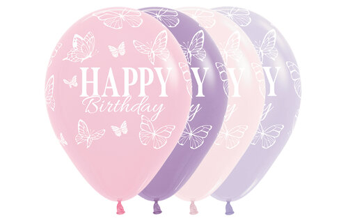 Sempertex  12 - Happy Birthday - Enchanted Butterflies -25 pcs