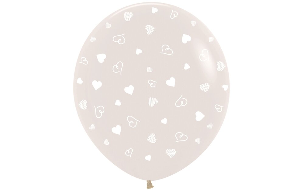Sempertex 36 inch - Hearts - Clear 390 - 2 Stuks