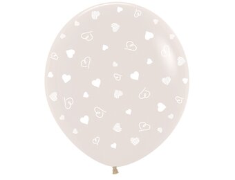 Sempertex 36 inch - Hearts - Clear 390 - 2 ct