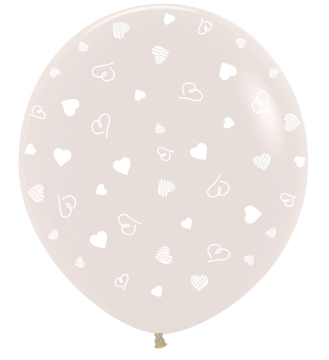 Sempertex 36 inch - Hearts - Clear 390 - 2 count