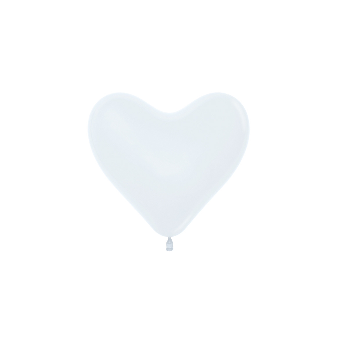 Sempertex 6 inch - HEART - White 005 - 50 Pieces