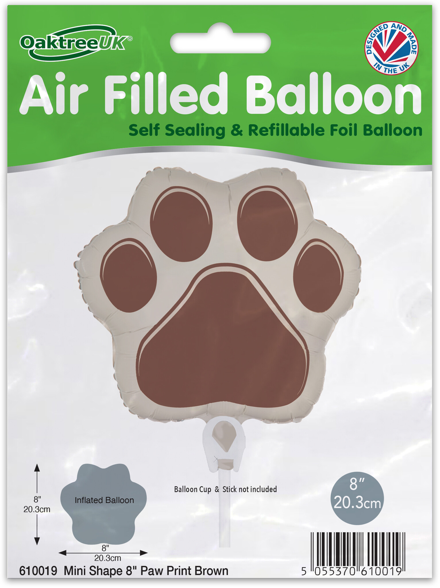 MICRO - Paw Brown - Oak - 20.3 cm - self sealing