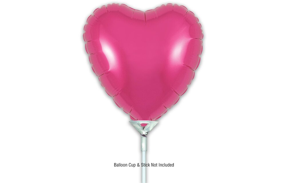 Heart - Fuchsia - 9inch - verpakt 5stks - zelfsluitend