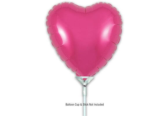 Heart - Fuchsia - 9inch - verpakt 5stks - zelfsluitend