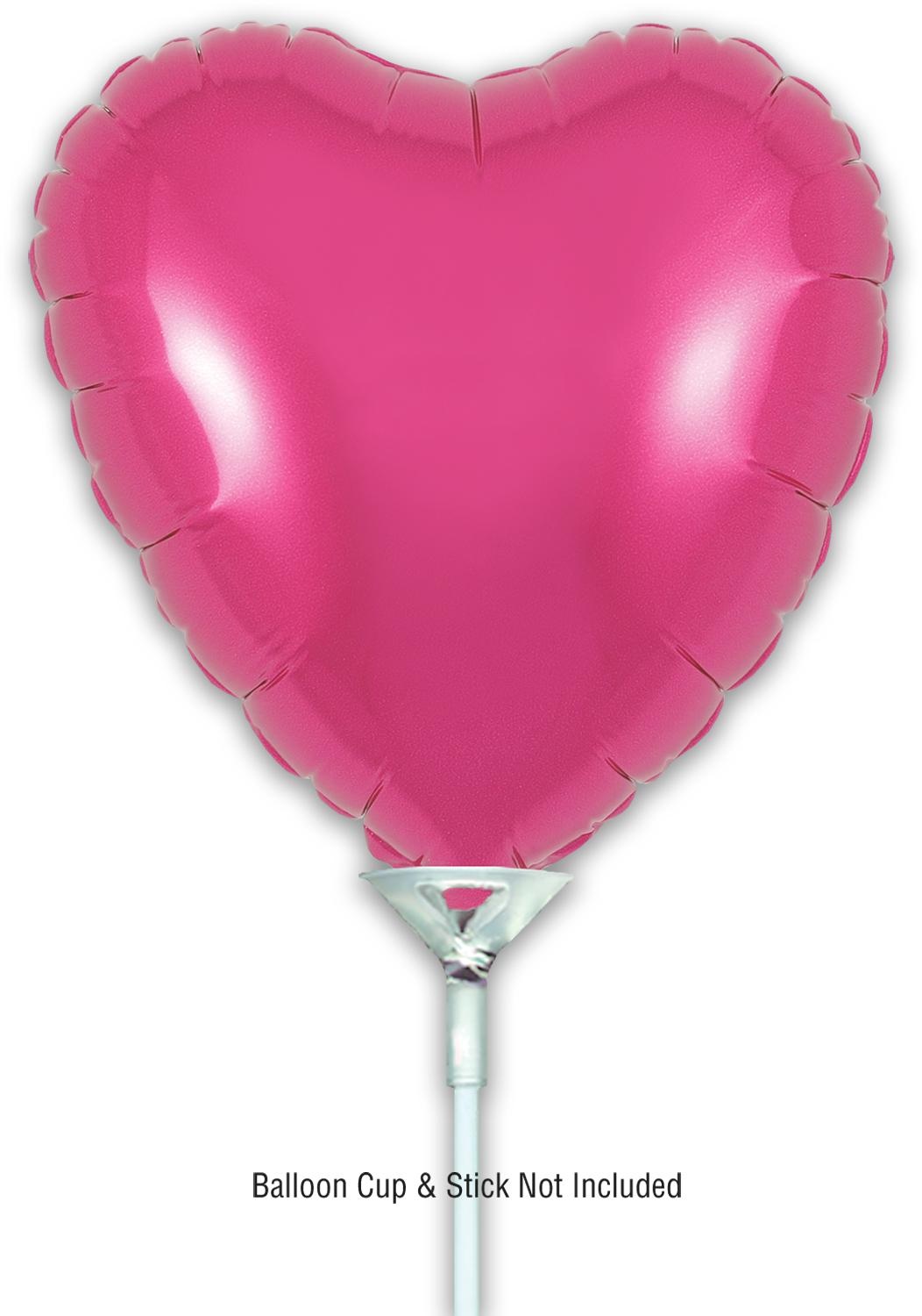 Heart - Fuchsia - 9inch - verpakt 5stks - zelfsluitend