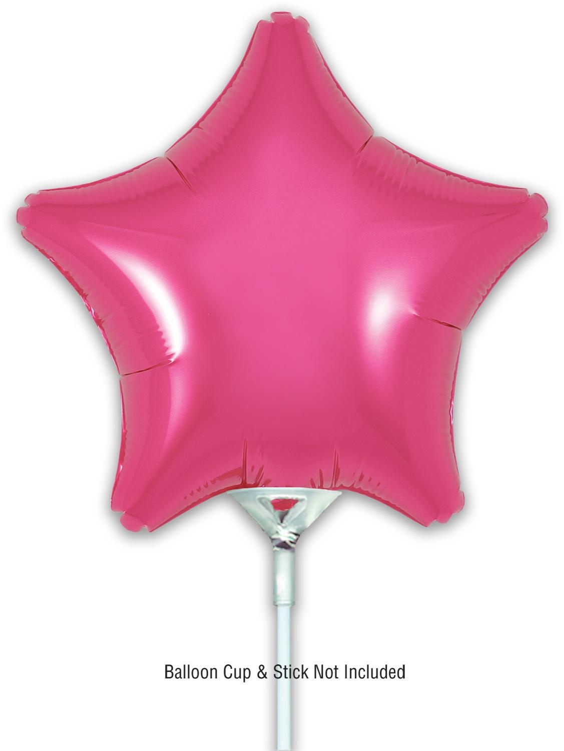 Star - Fuchsia - 9inch - verpakt 5stks - self sealing