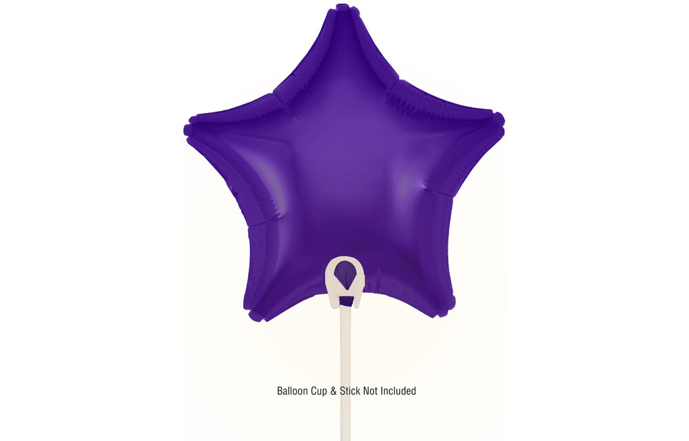 Star - Purple - 9inch - verpakt 5stks - zelfsluitend