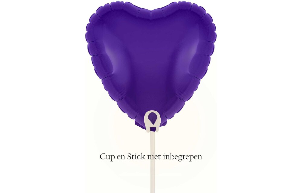 Heart - Purple - 9inch - verpakt 5stks - zelfsluitend