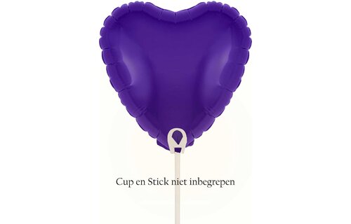 Heart - Purple - 9inch - verpakt 5stks - self sealing